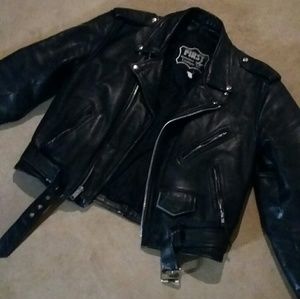 FMC Leather Motorcycle Biker Jacket